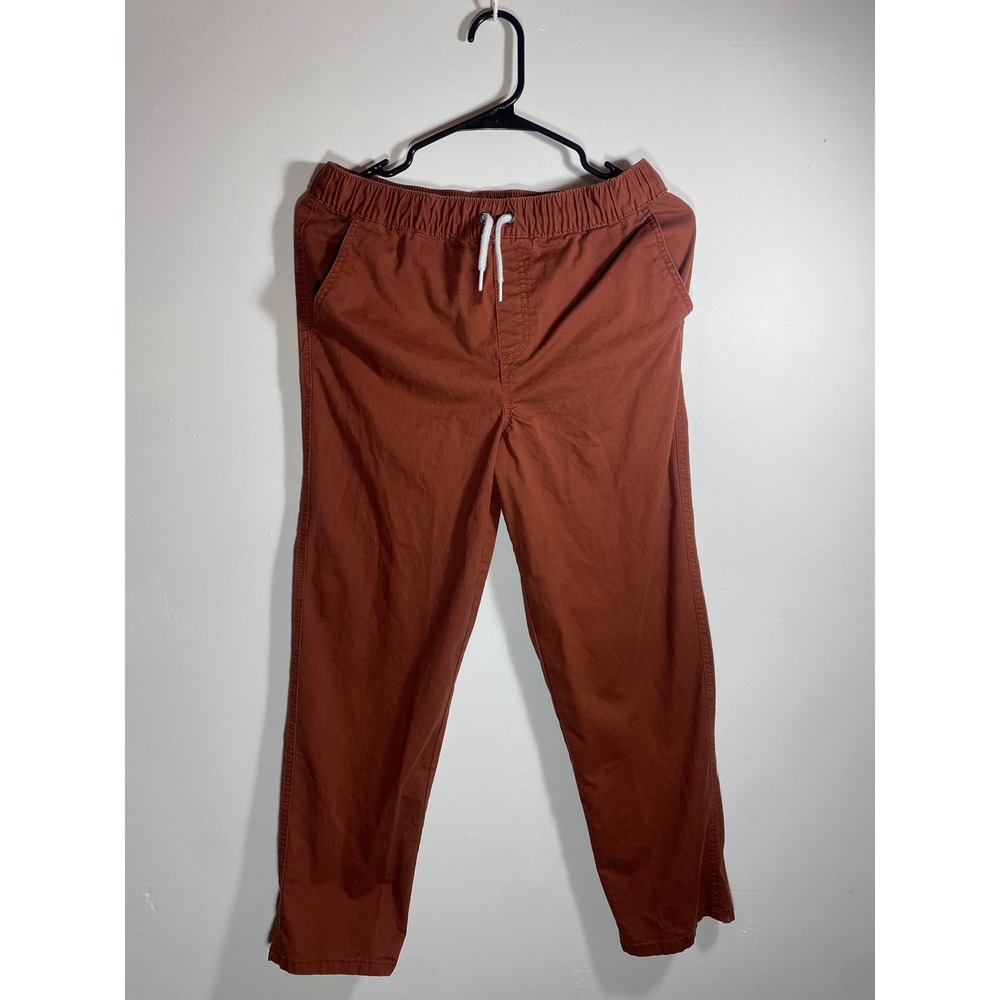Cat & Jack Boys Stretch Jogger Pants Rust Orange Elastic Waist Size XL 14/16